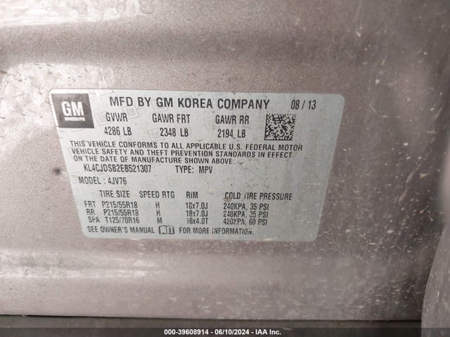 KL4CJDSB2EB521307 Buick Encore Premium
