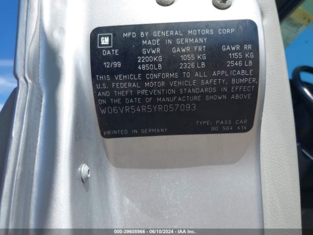 2000 CADILLAC CATERA W06VR54R5YR057093 Photo 8