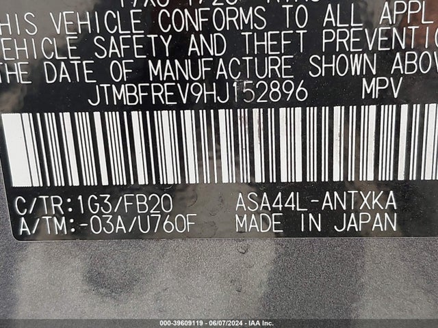 Toyota RAV4 LE 2017 JTMBFREV9HJ152896 Image 9