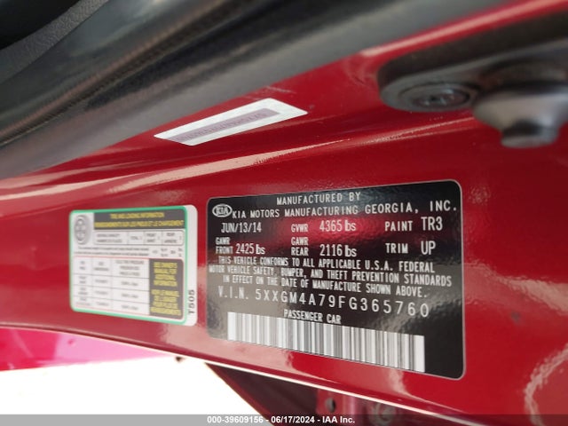 KIA Optima Lx 2015 5XXGM4A79FG365760 Image 9