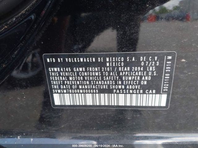 3VW5M7BU0RM000669 Volkswagen Jetta 1.5t S