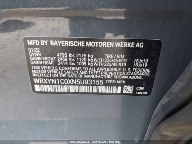 WBXYN1C0XN5U93155 BMW X2 M35i