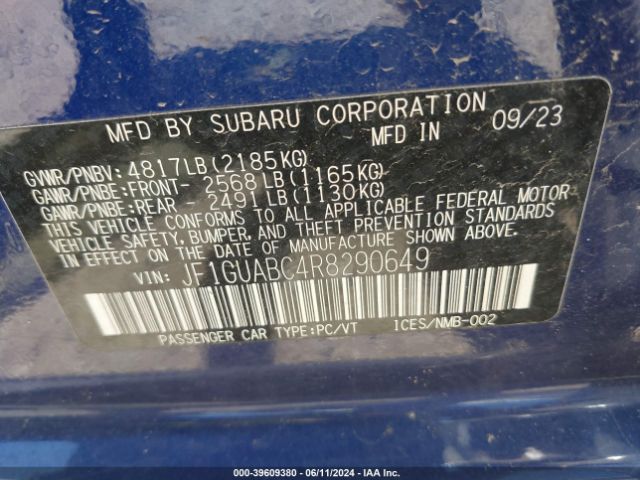 JF1GUABC4R8290649 Subaru Impreza Base 5-door