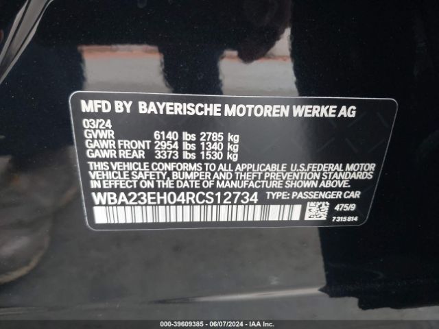 WBA23EH04RCS12734 BMW 740 I