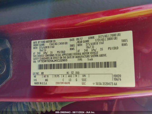 Ford F-150 Xlt 2018 1FTEW1E54JKC22903 Image 9