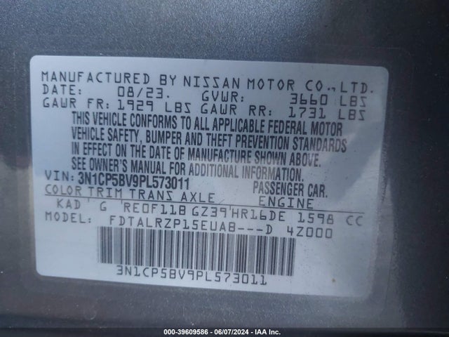 Nissan Kicks S Xtronic Cvt 2023 3N1CP5BV9PL573011 Image 9