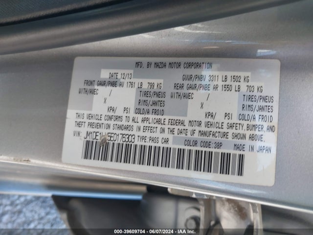 Mazda Mazda2 Touring 2014 JM1DE1LY5E0176303 Image 9