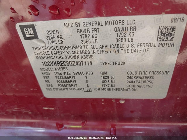 Chevrolet Silverado 1500 2lt 2016 1GCVKREC3GZ407114 Image 9