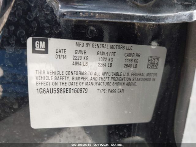 1G6AU5S89E0160879 Cadillac Cts Vsport