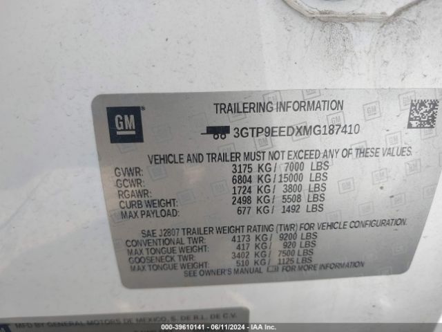 3GTP9EEDXMG187410 GMC Sierra 1500 4wd  Short Box At4
