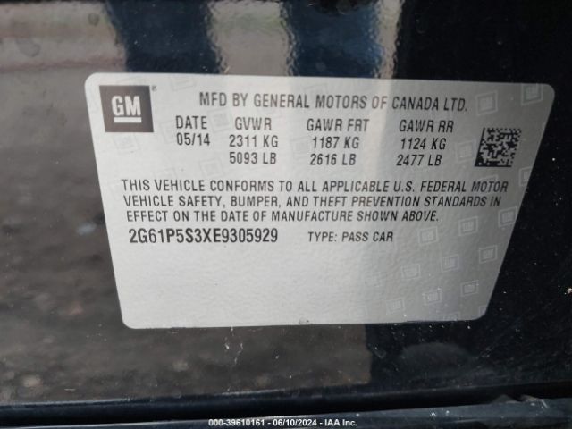 2G61P5S3XE9305929 Cadillac Xts Premium