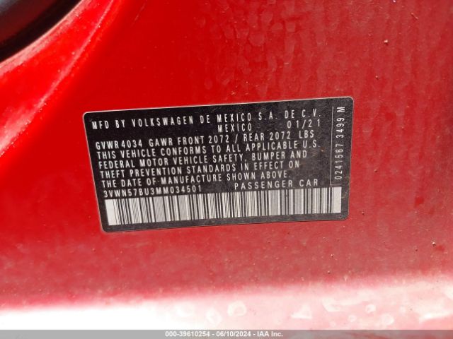 3VWN57BU3MM034501 Volkswagen Jetta 1.4t R-line/1.4t S
