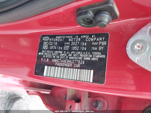 Hyundai Accent Value Edition 2017 KMHCT4AE9HU277624 Image 9