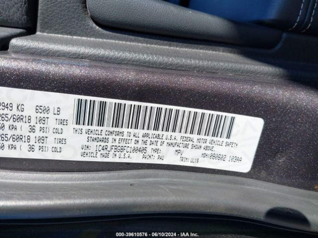 1C4RJFBG8FC100405 Jeep Grand Cherokee Limited