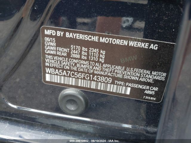 WBA5A7C56FG143809 BMW 528i Xdrive