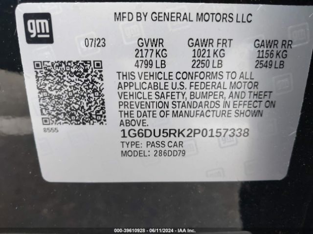 1G6DU5RK2P0157338 Cadillac Ct5 Sport