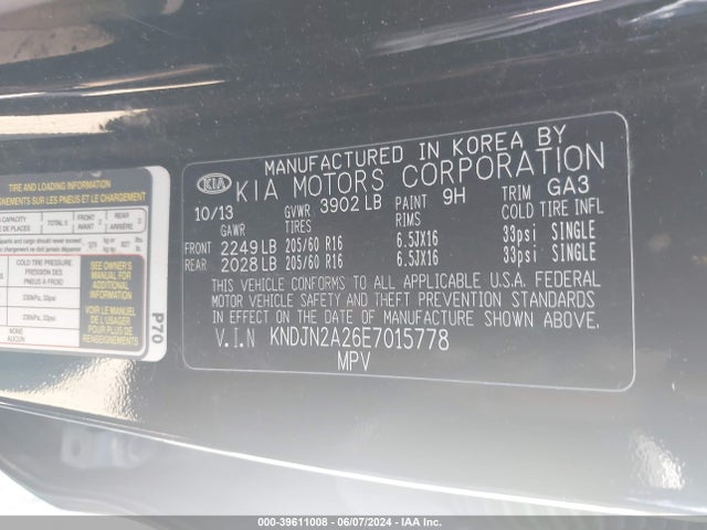 KIA Soul 2014 KNDJN2A26E7015778 Image 9