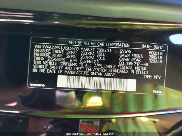 YV4A22PK4J1205508 Volvo Xc90 T6 Momentum