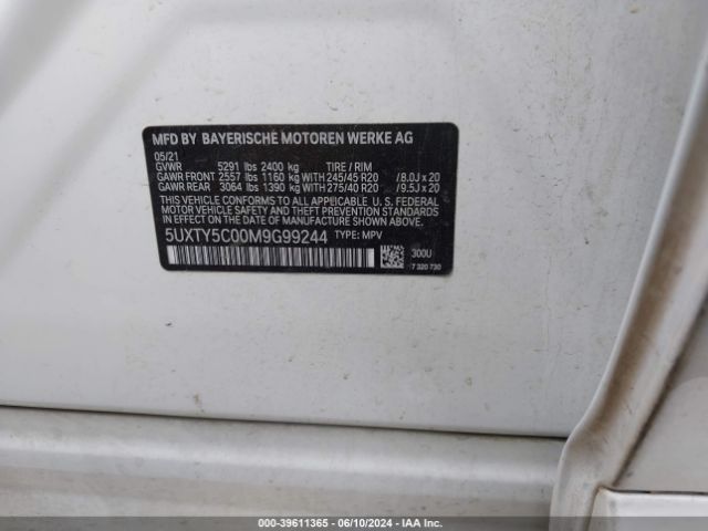 5UXTY5C00M9G99244 BMW X3 Xdrive30i