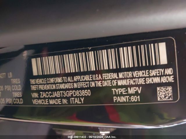 ZACCJABT3GPD83850 Jeep Renegade Latitude
