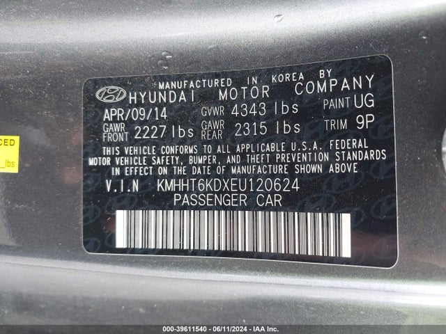 Hyundai Genesis 2.0t 2014 KMHHT6KDXEU120624 Image 9