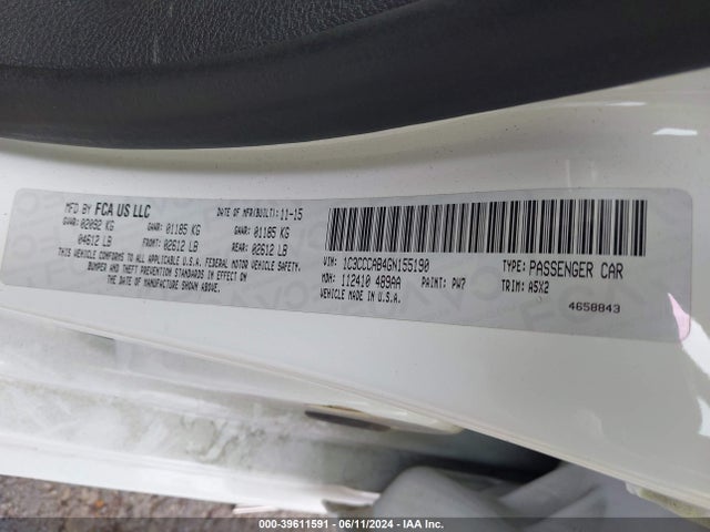 1C3CCCAB4GN155190 Chrysler 200 Limited