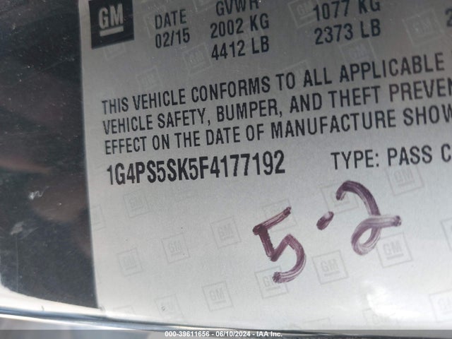 1G4PS5SK5F4177192 Buick Verano Leather Group