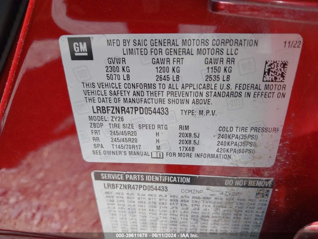 LRBFZNR47PD054433 Buick Envision Essence Fwd