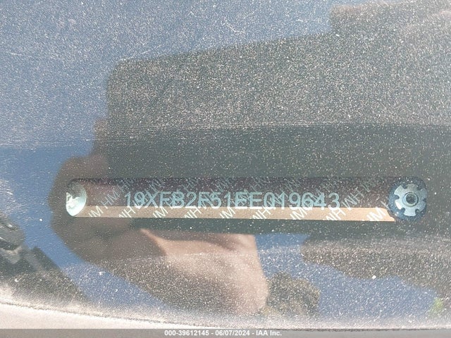 Honda Civic Lx 2014 19XFB2F51EE019643 Image 9