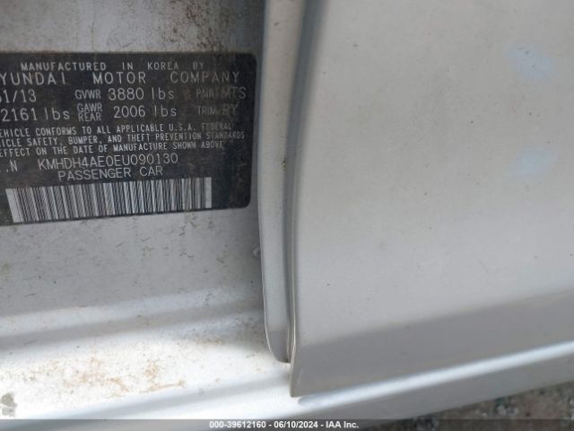 KMHDH4AE0EU090130 Hyundai Elantra Limited