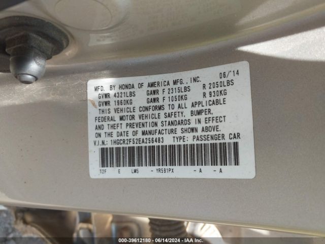 1HGCR2F52EA256483 Honda Accord Sport
