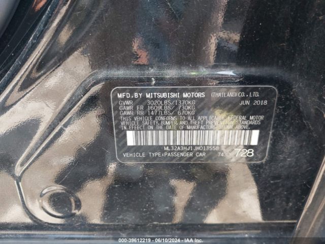 ML32A3HJ1JH013558 Mitsubishi MIRAGE ES