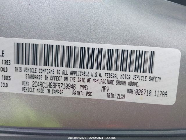 2C4RC1HG8FR710946 Chrysler Town & Country S