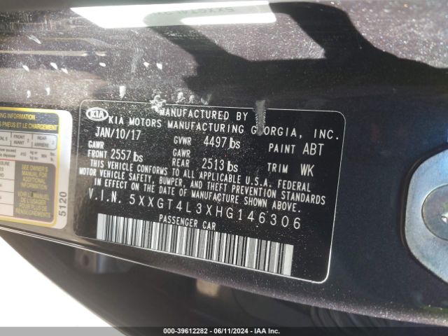 5XXGT4L3XHG146306 KIA Optima Lx