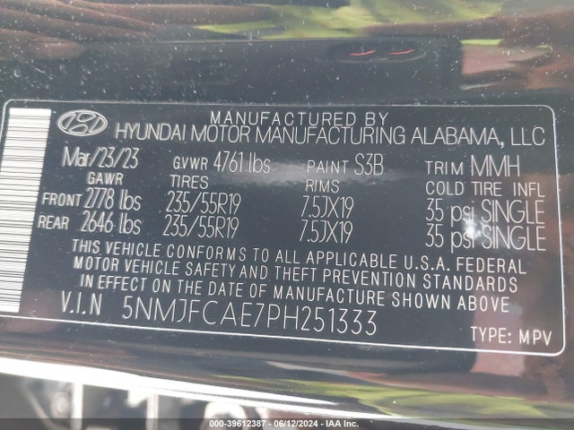 Hyundai TUCSON SEL 2023 5NMJFCAE7PH251333 Image 9