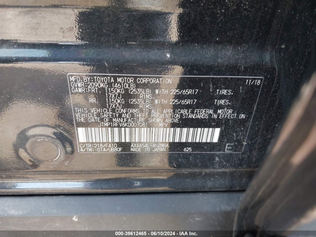 Toyota Rav4 Xle 2019 JTMP1RFV6KD007081 Image 9