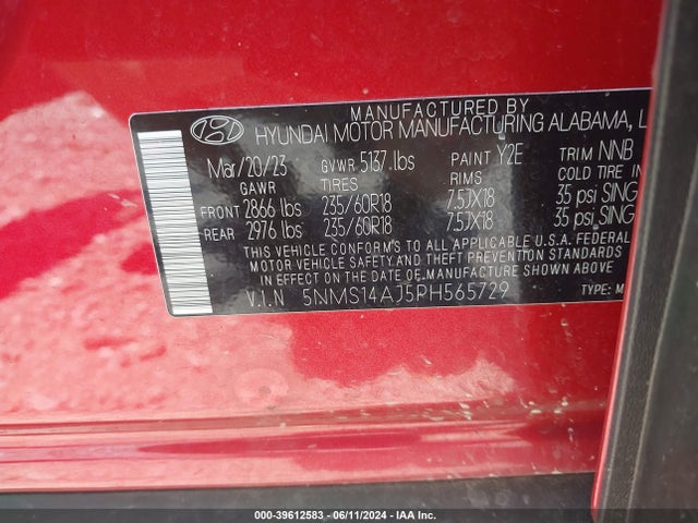 Hyundai Santa Fe Se 2023 5NMS14AJ5PH565729 Image 9