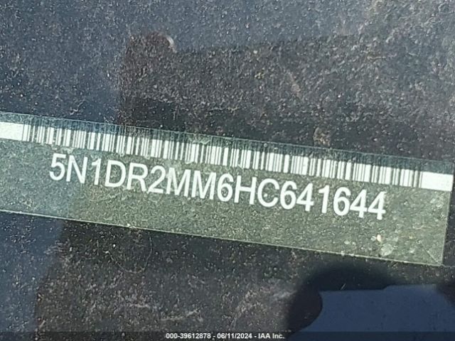 5N1DR2MM6HC641644 Nissan Pathfinder Platinum/s/sl/sv
