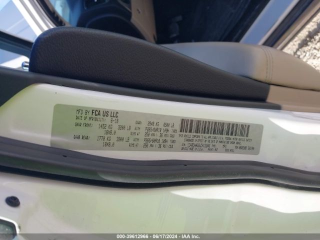 1C4RDHAG9JC413346 Dodge Durango Sxt Rwd