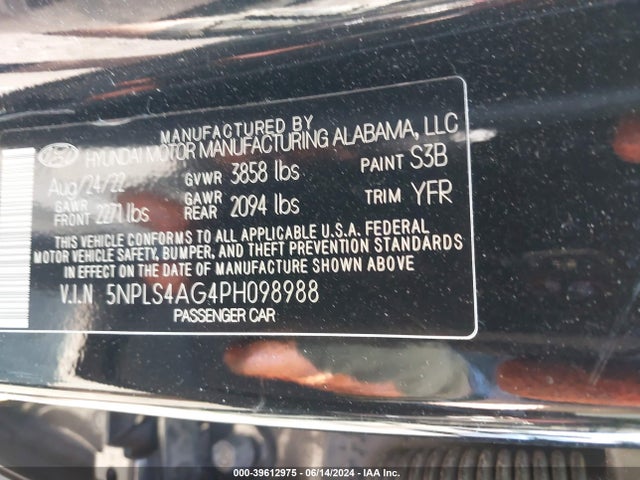 Hyundai ELANTRA SEL 2023 5NPLS4AG4PH098988 Image 9