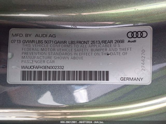 WAUCFAFH3EN002332 Audi A5 2.0t Premium