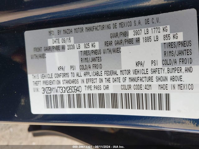 Mazda Mazda3 I Touring 2016 3MZBM1W73GM260940 Image 9