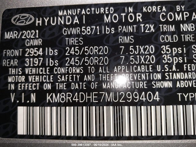 Hyundai Palisade Sel 2021 KM8R4DHE7MU299404 Image 9