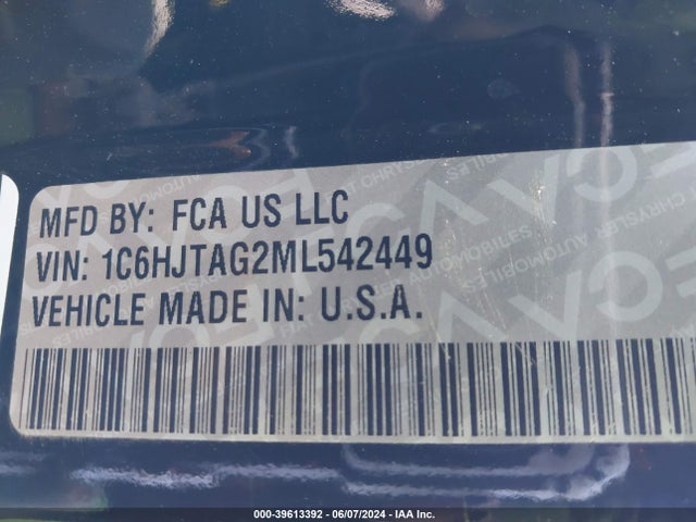 1C6HJTAG2ML542449 Jeep Gladiator Willys 4x4