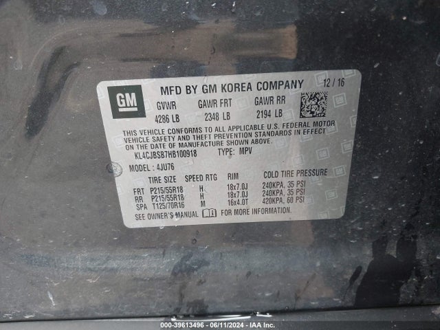 KL4CJBSB7HB100918 Buick Encore Preferred Ii