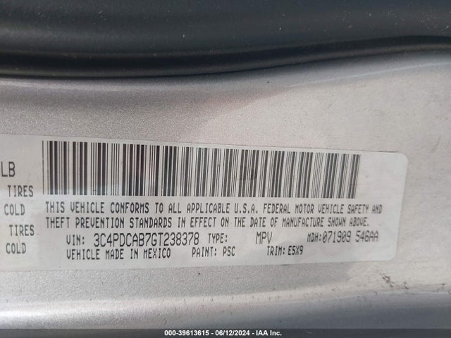 Dodge JOURNEY SE 2016 3C4PDCAB7GT238378 Image 9