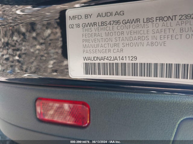 WAUDNAF42JA141129 Audi A4 2.0t Premium/2.0t Tech Premium