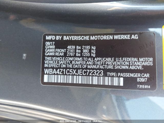 WBA4Z1C5XJEC72323 BMW 430I