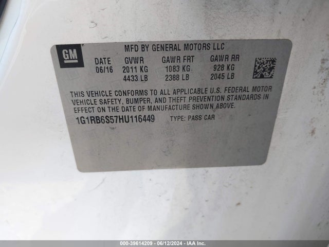 Chevrolet Volt Premier 2017 1G1RB6S57HU116449 Image 9
