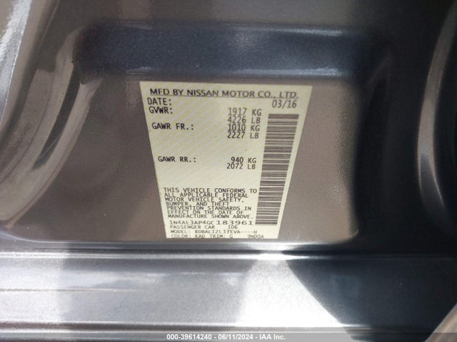 Nissan Altima 2.5 Sv 2016 1N4AL3AP4GC183961 Image 9